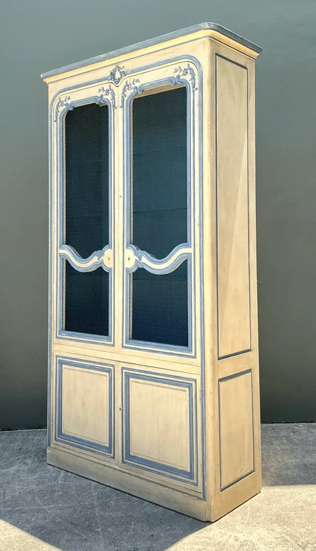 Vintage Baker French Provincial Wire Front Armoire — additional photo 4