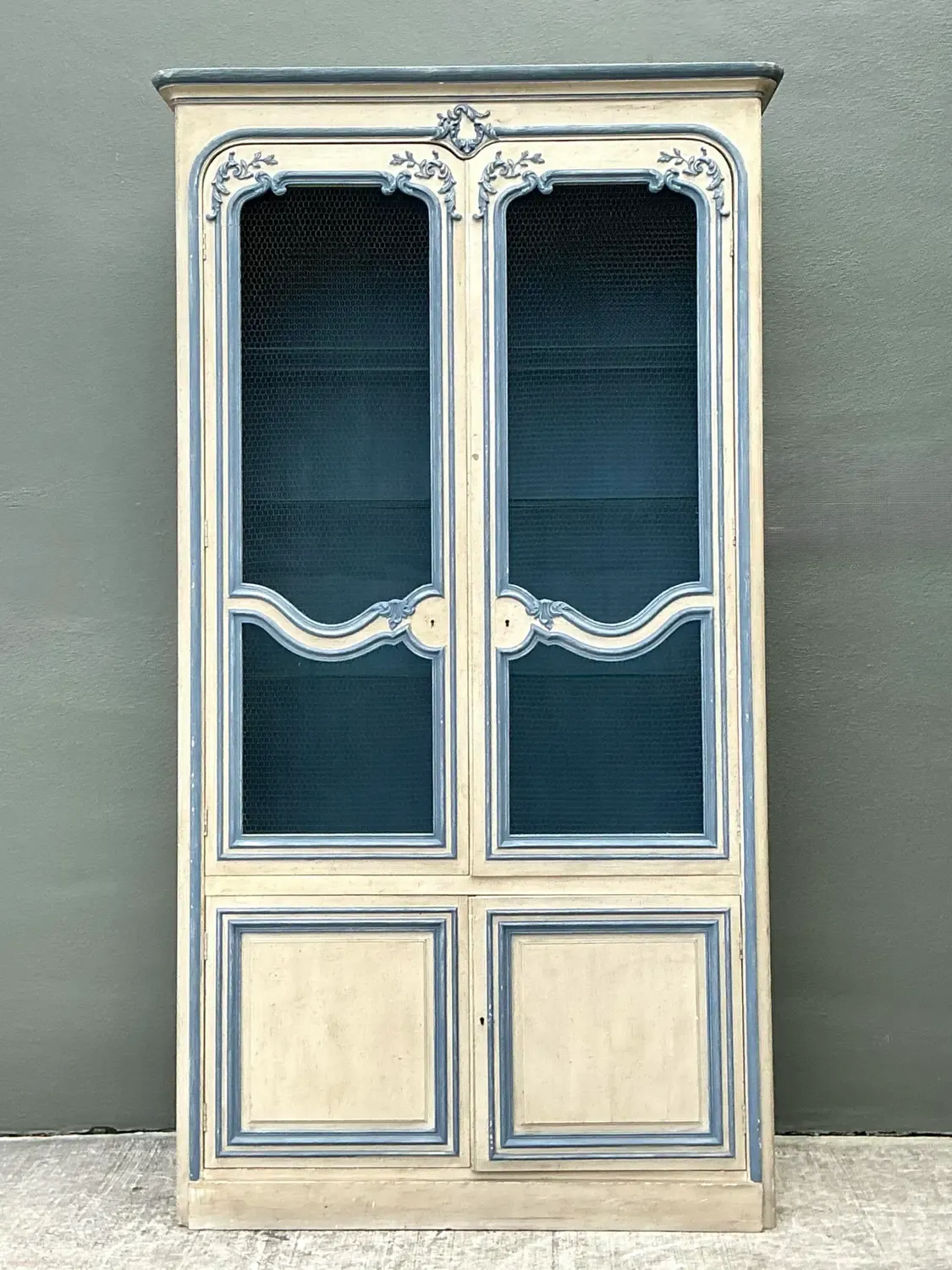Vintage Baker French Provincial Wire Front Armoire — additional photo 6