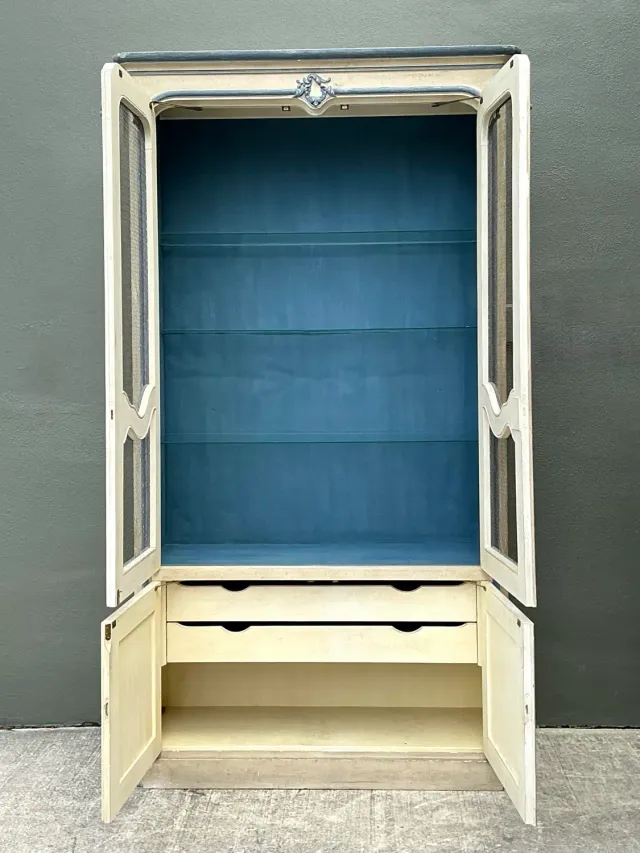 Vintage Baker French Provincial Wire Front Armoire — additional photo 7