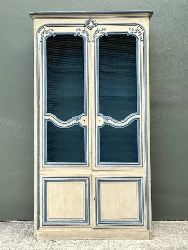 Vintage Baker French Provincial Wire Front Armoire — additional photo 8