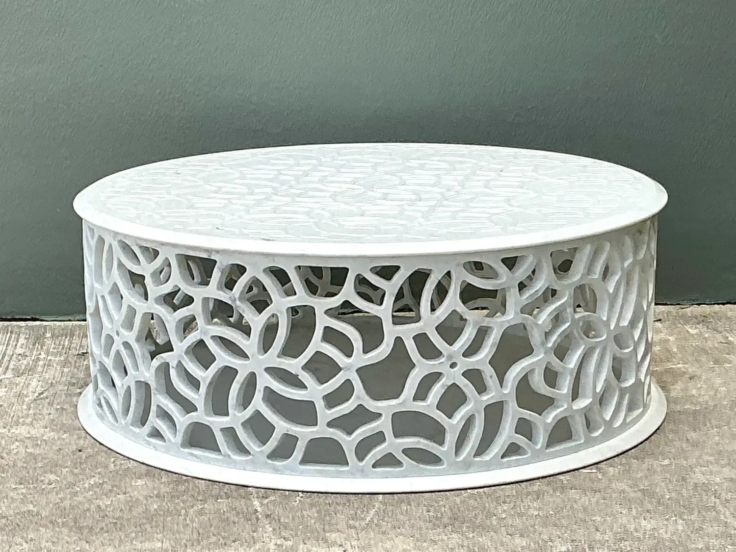 Vintage Baker Pierced Bangle Stone Coffee Table — additional photo 2