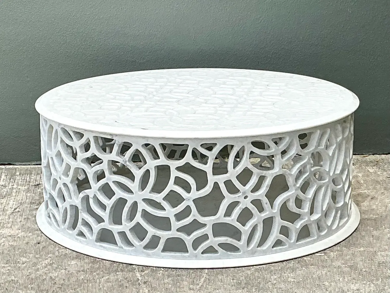 Vintage Baker Pierced Bangle Stone Coffee Table — additional photo 3