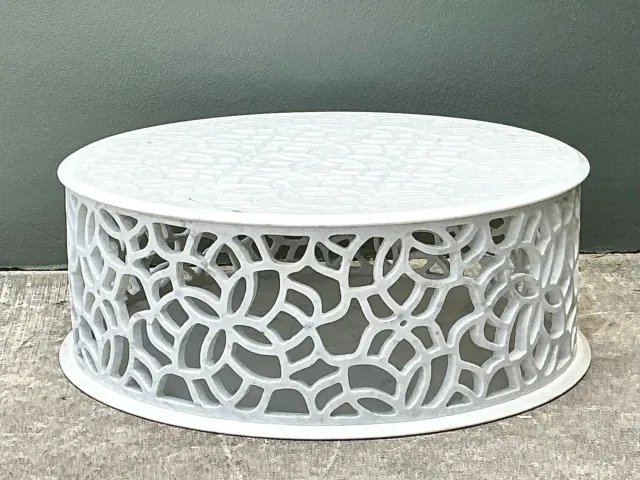Vintage Baker Pierced Bangle Stone Coffee Table — additional photo 3