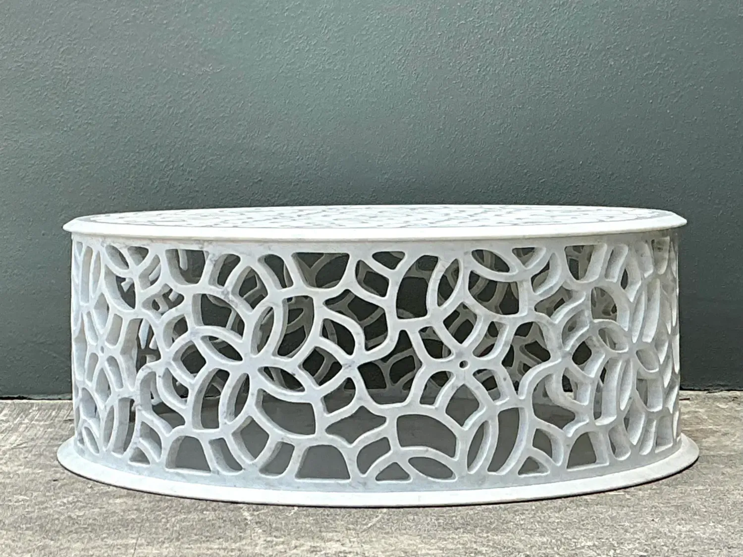 Vintage Baker Pierced Bangle Stone Coffee Table — additional photo 7