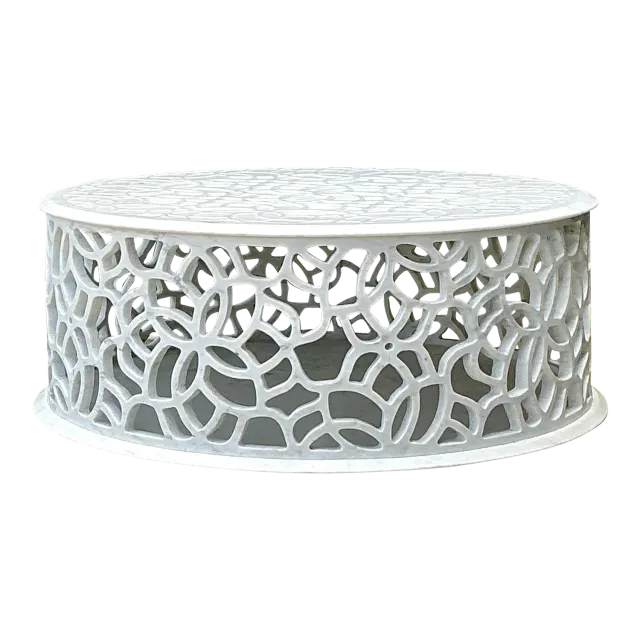 Vintage Baker Pierced Bangle Stone Coffee Table — additional photo 8