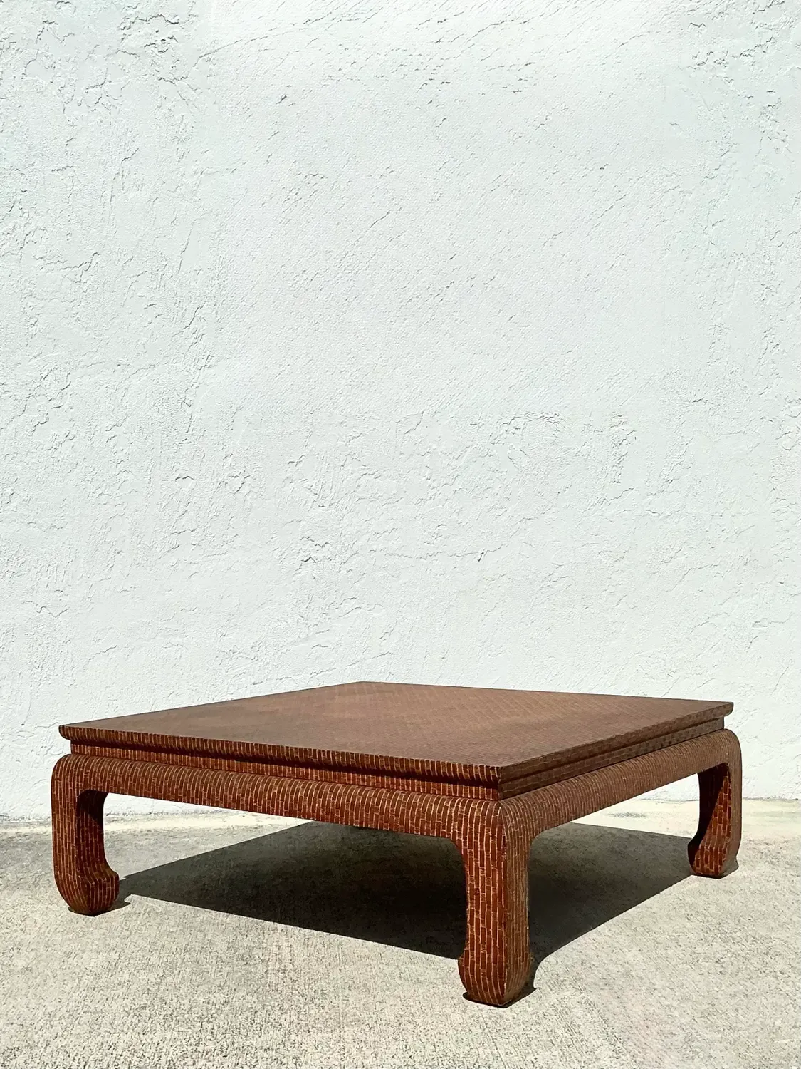 Vintage Baker Wrapped Raffia Ming Coffee Table — additional photo 4