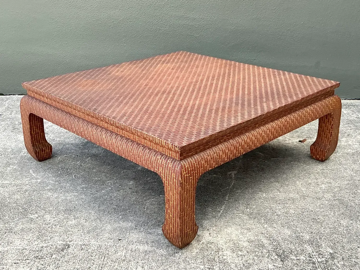 Vintage Baker Wrapped Raffia Ming Coffee Table — additional photo 5
