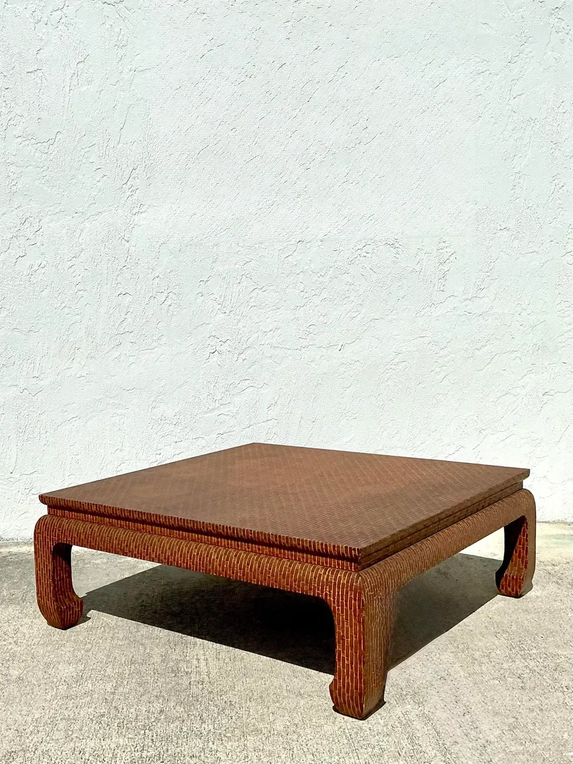 Vintage Baker Wrapped Raffia Ming Coffee Table — additional photo 6