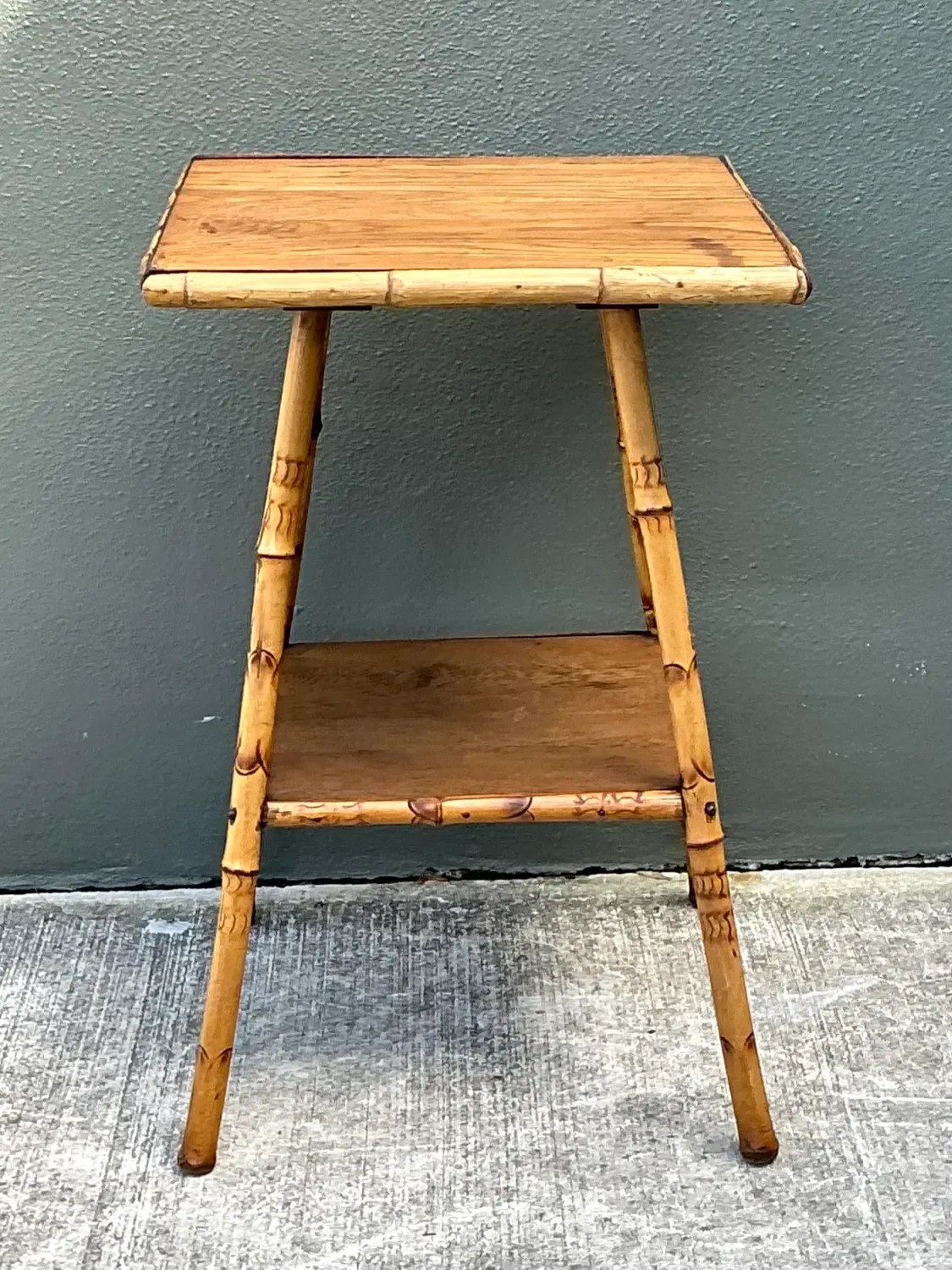 Vintage Bamboo Side Table — additional photo 1