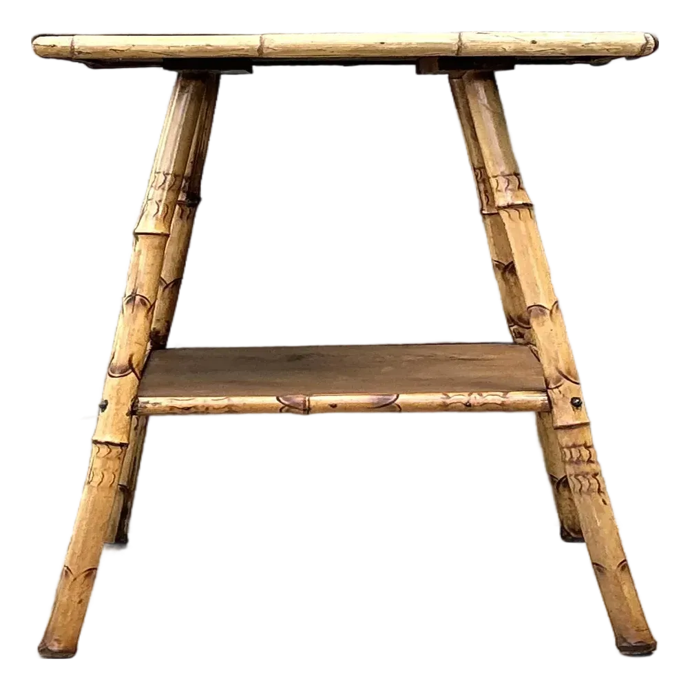 Vintage Bamboo Side Table — additional photo 3