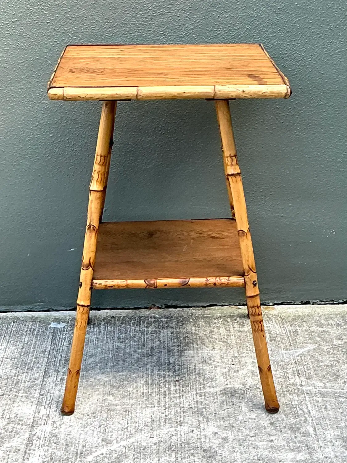Vintage Bamboo Side Table — additional photo 4