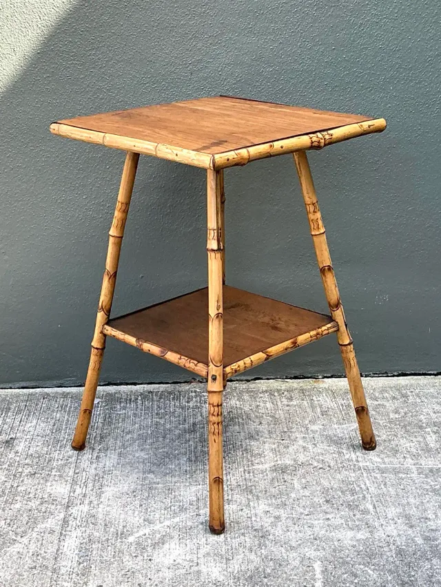 Vintage Bamboo Side Table — additional photo 6