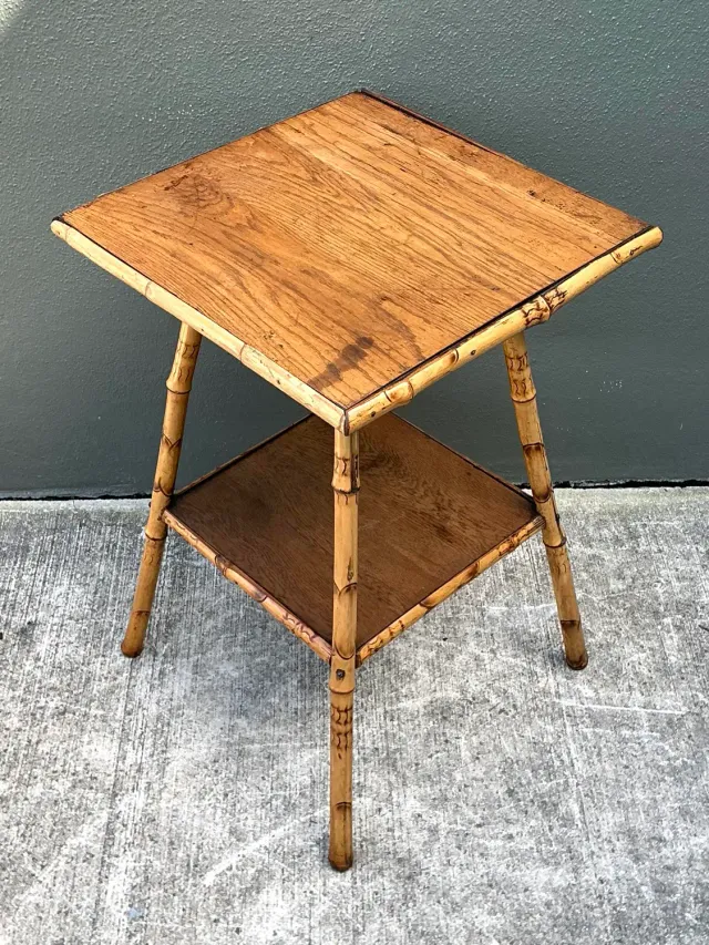 Vintage Bamboo Side Table — additional photo 8