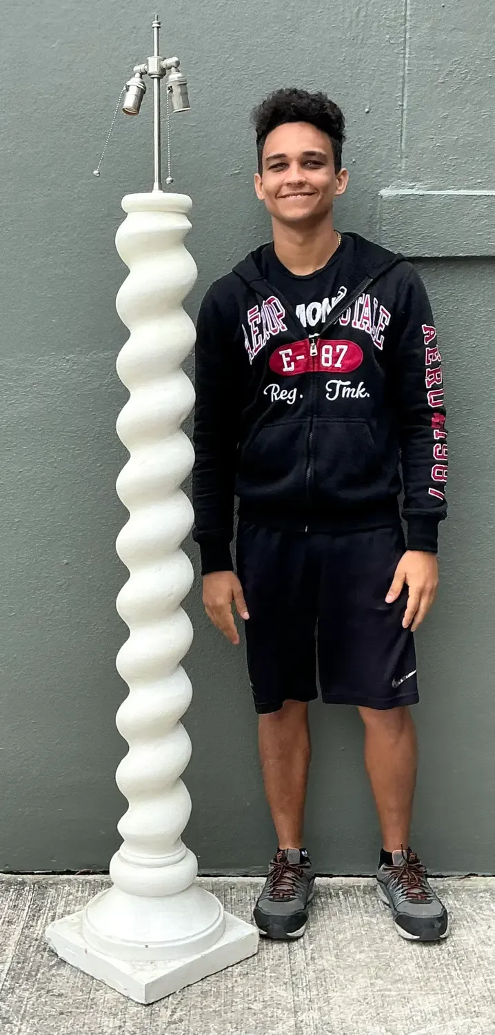 Vintage Barley Twist Floor Lamp After Michael Taylor — additional photo 3