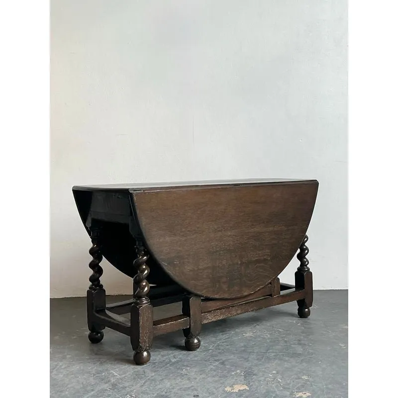 Vintage Barley Twist Gate Leg Table — additional photo 2