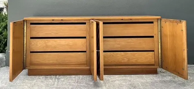 Vintage Bassett Chevron Mirrored Dresser — additional photo 2