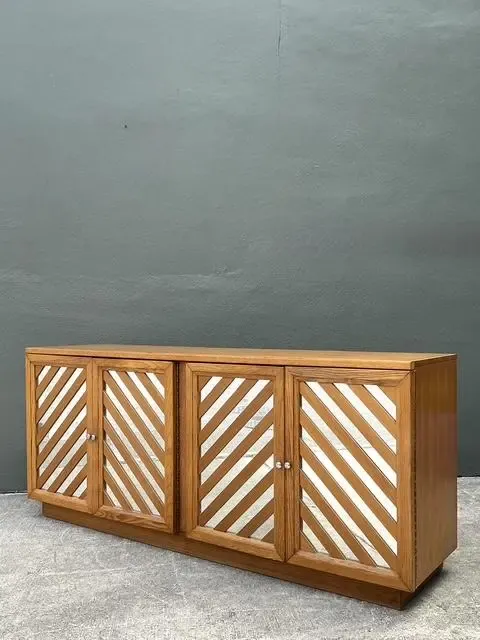 Vintage Bassett Chevron Mirrored Dresser — additional photo 5