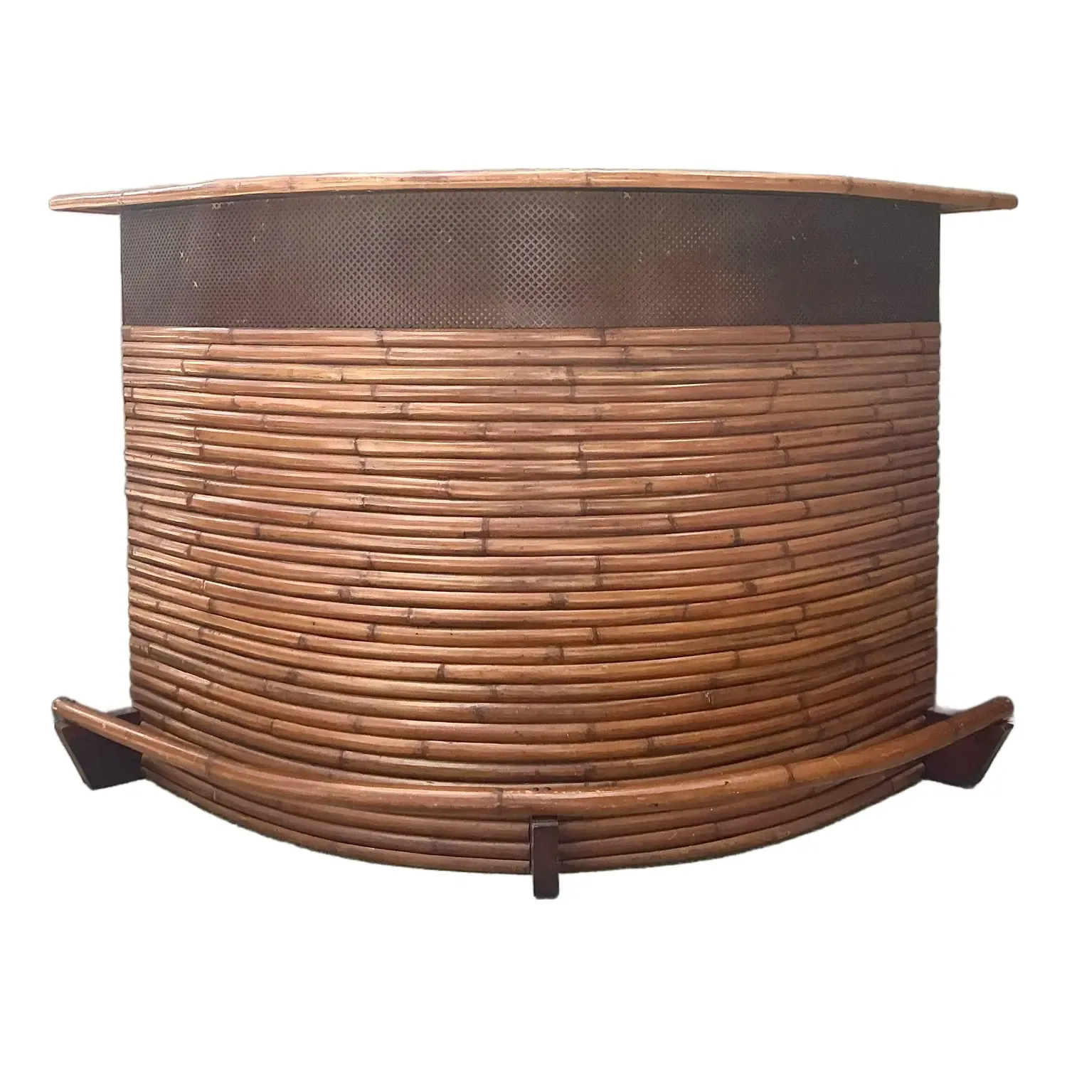 Vintage Bent Rattan Boomerang Dry Bar — additional photo 1