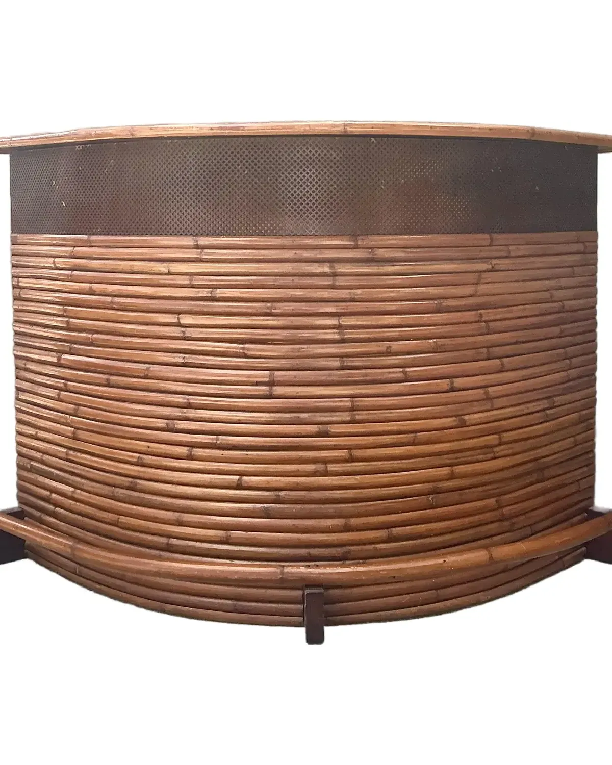 Vintage Bent Rattan Boomerang Dry Bar