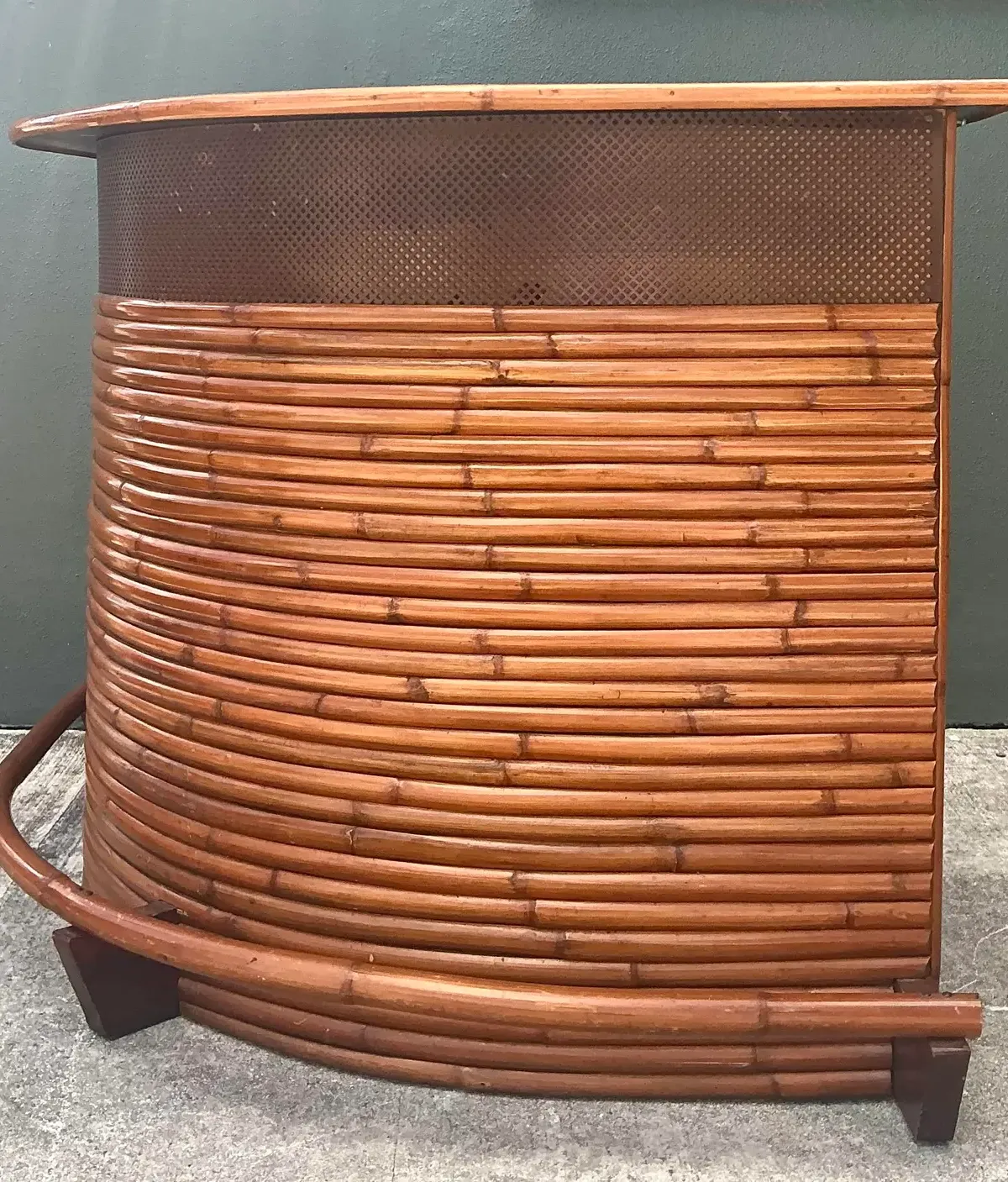 Vintage Bent Rattan Boomerang Dry Bar — additional photo 5