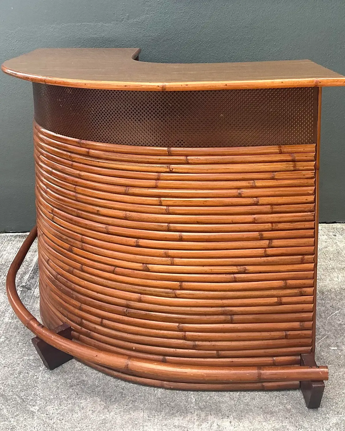 Vintage Bent Rattan Boomerang Dry Bar — additional photo 6