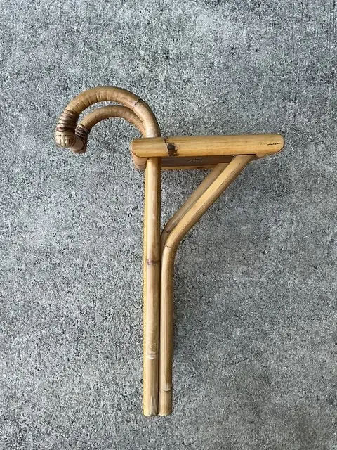 Vintage Bielecky Brothers Rattan Hook on Side Table — additional photo 2
