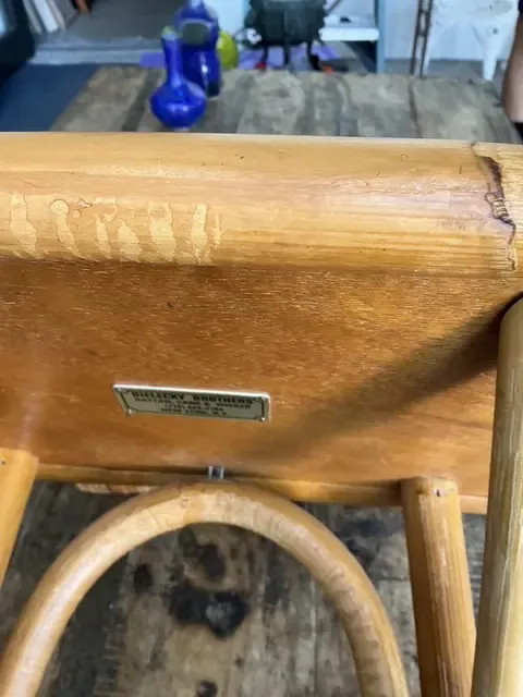 Vintage Bielecky Brothers Rattan Hook on Side Table — additional photo 6