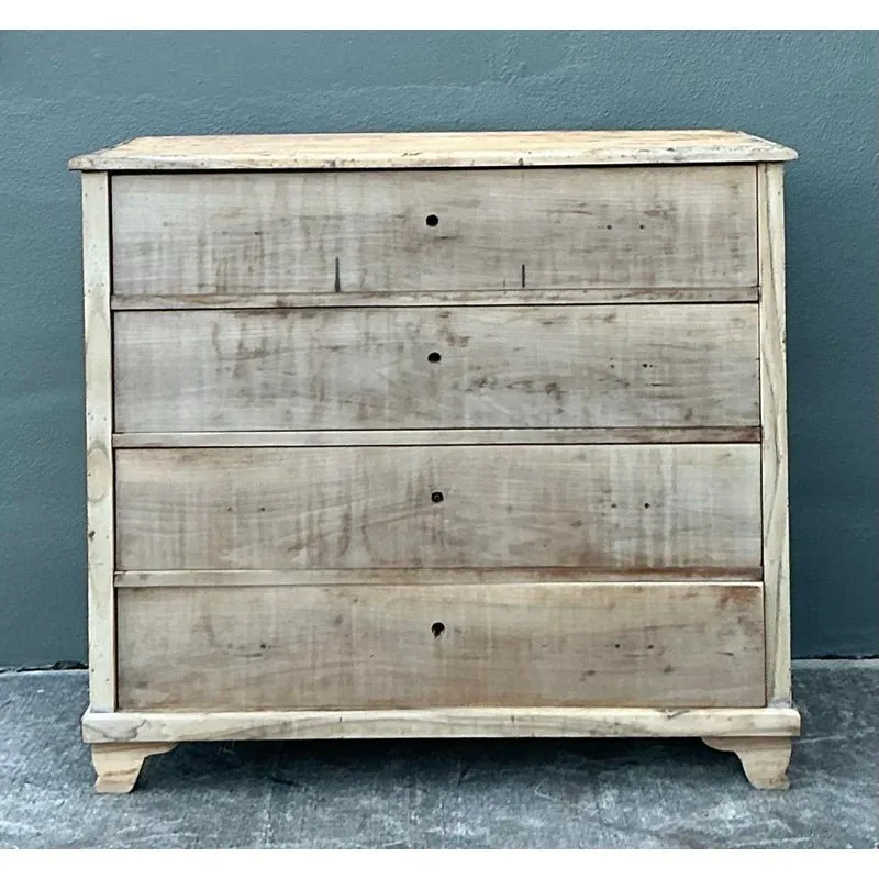 Vintage Bleached Biedermeier Chest of Drawers - Pine, 47.25W x 37H — additional photo 1