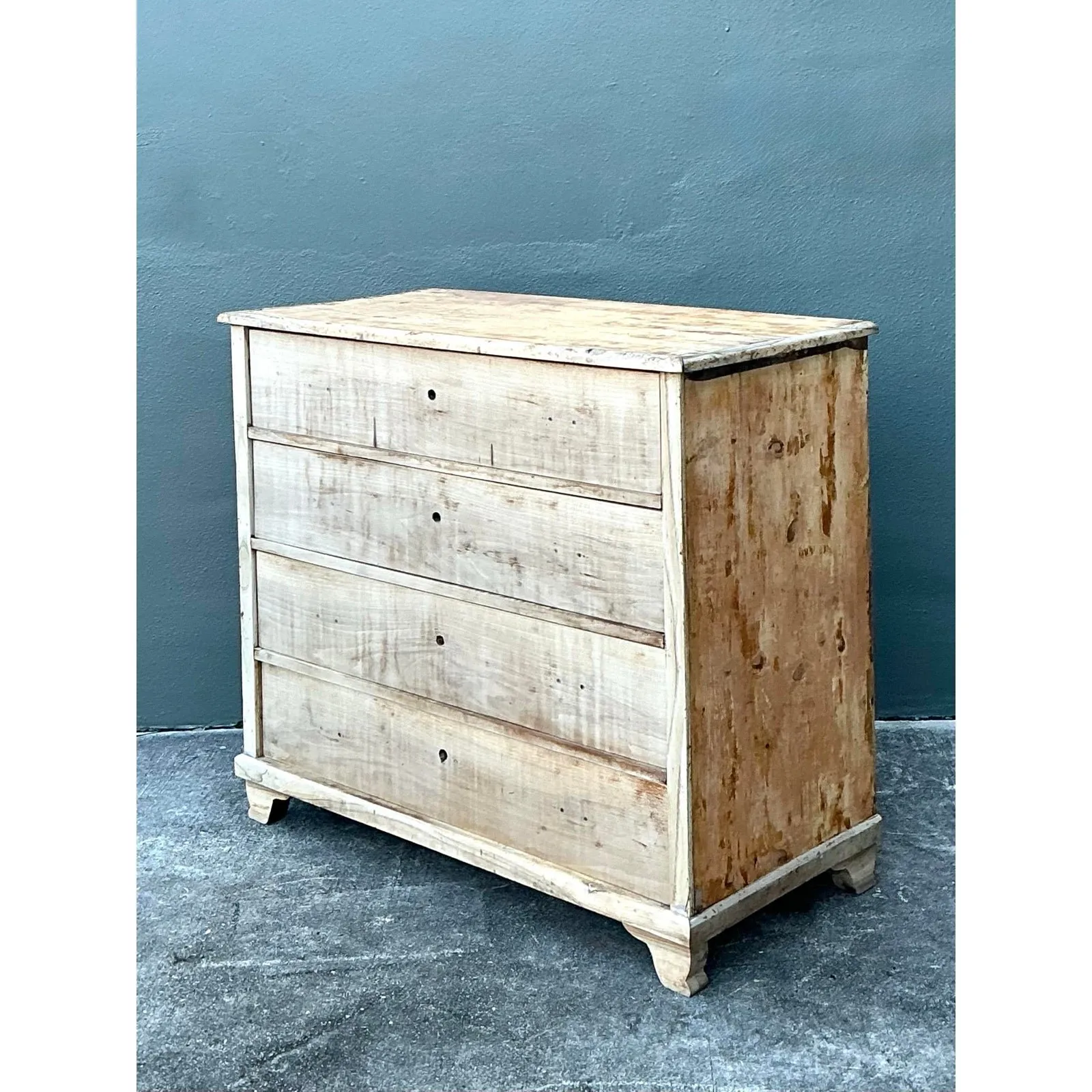 Vintage Bleached Biedermeier Chest of Drawers - Pine, 47.25W x 37H — additional photo 4