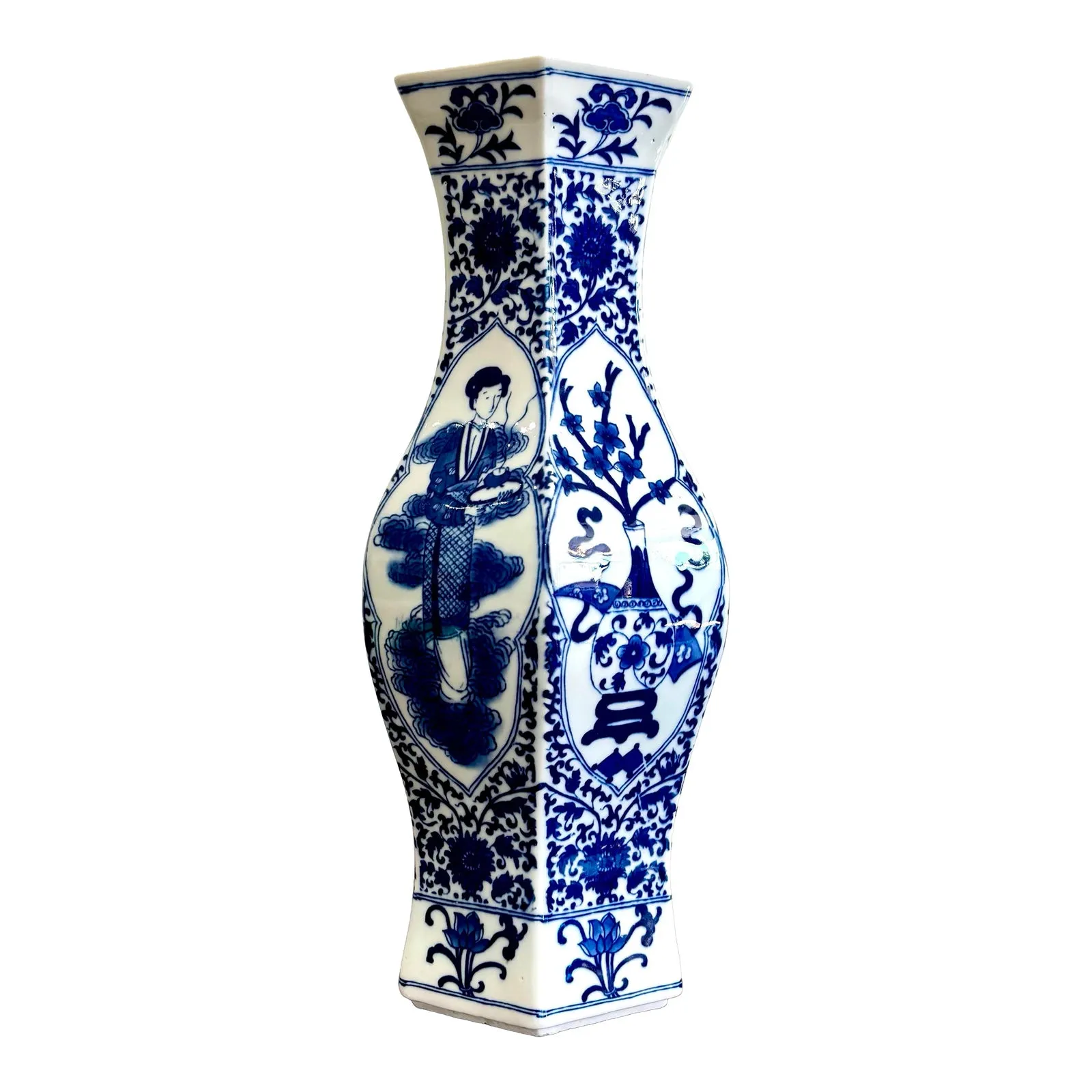 Vintage Blue and White Porcelian Vase — additional photo 4