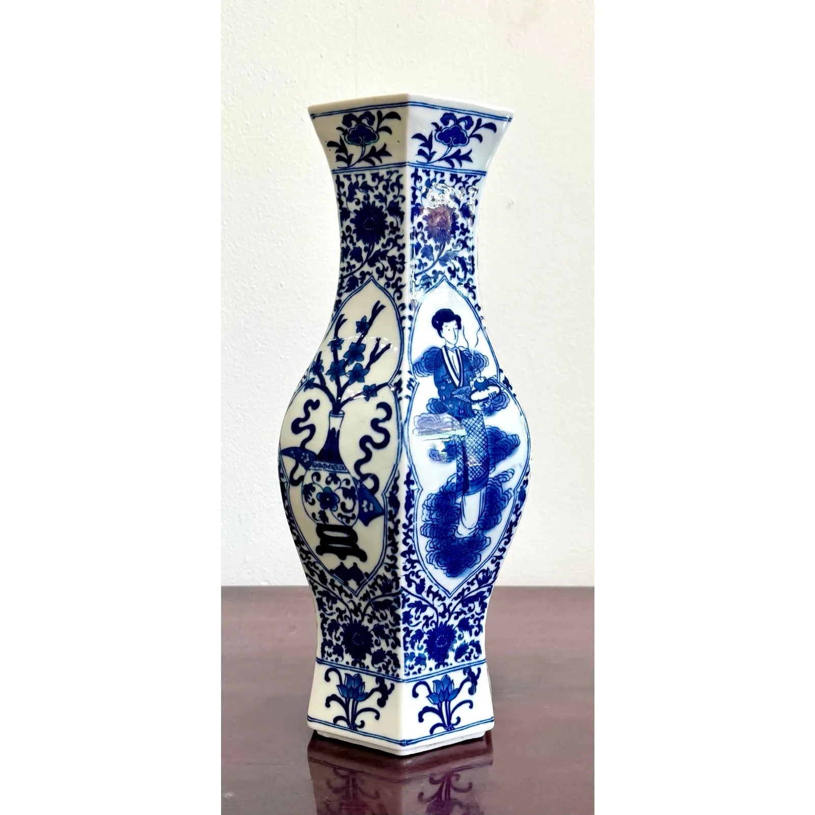 Vintage Blue and White Porcelian Vase — additional photo 6