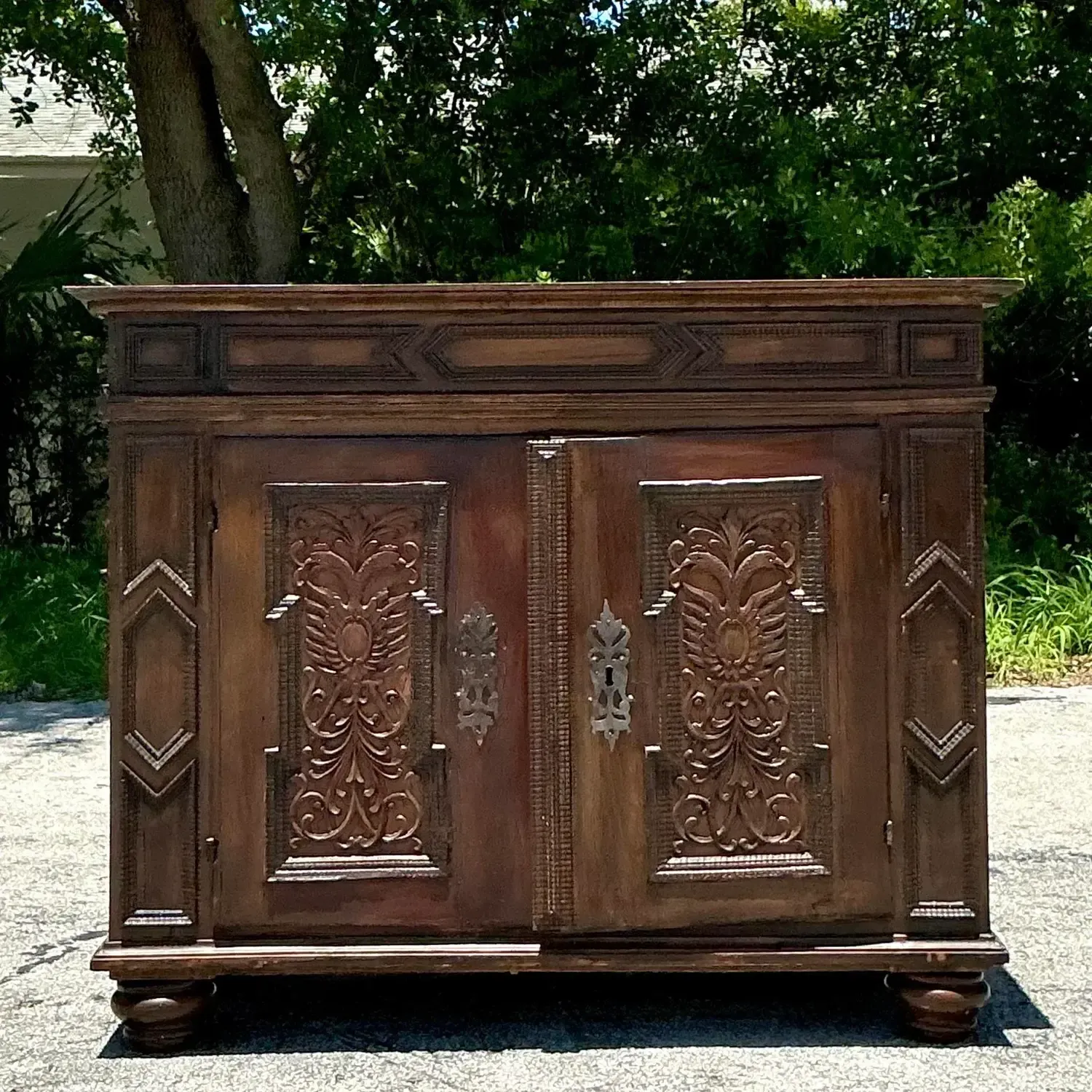 Vintage Boho 18th Century Primitive Cabinet — additional photo 3