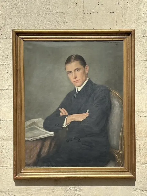 Vintage Boho 1920s Original Oil Portrait On Canvas — additional photo 3