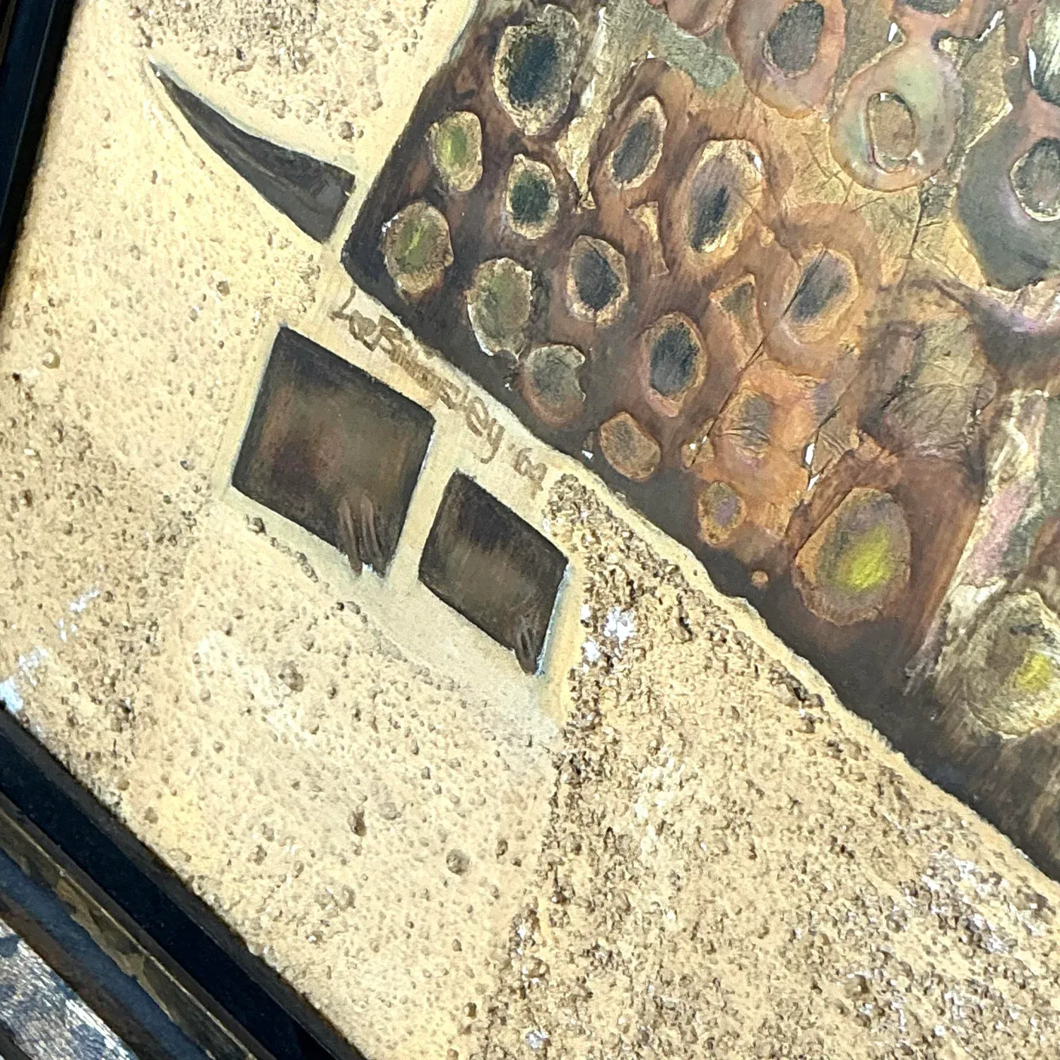 Vintage Boho 1964 Original Mixed Media Armadillo — additional photo 8