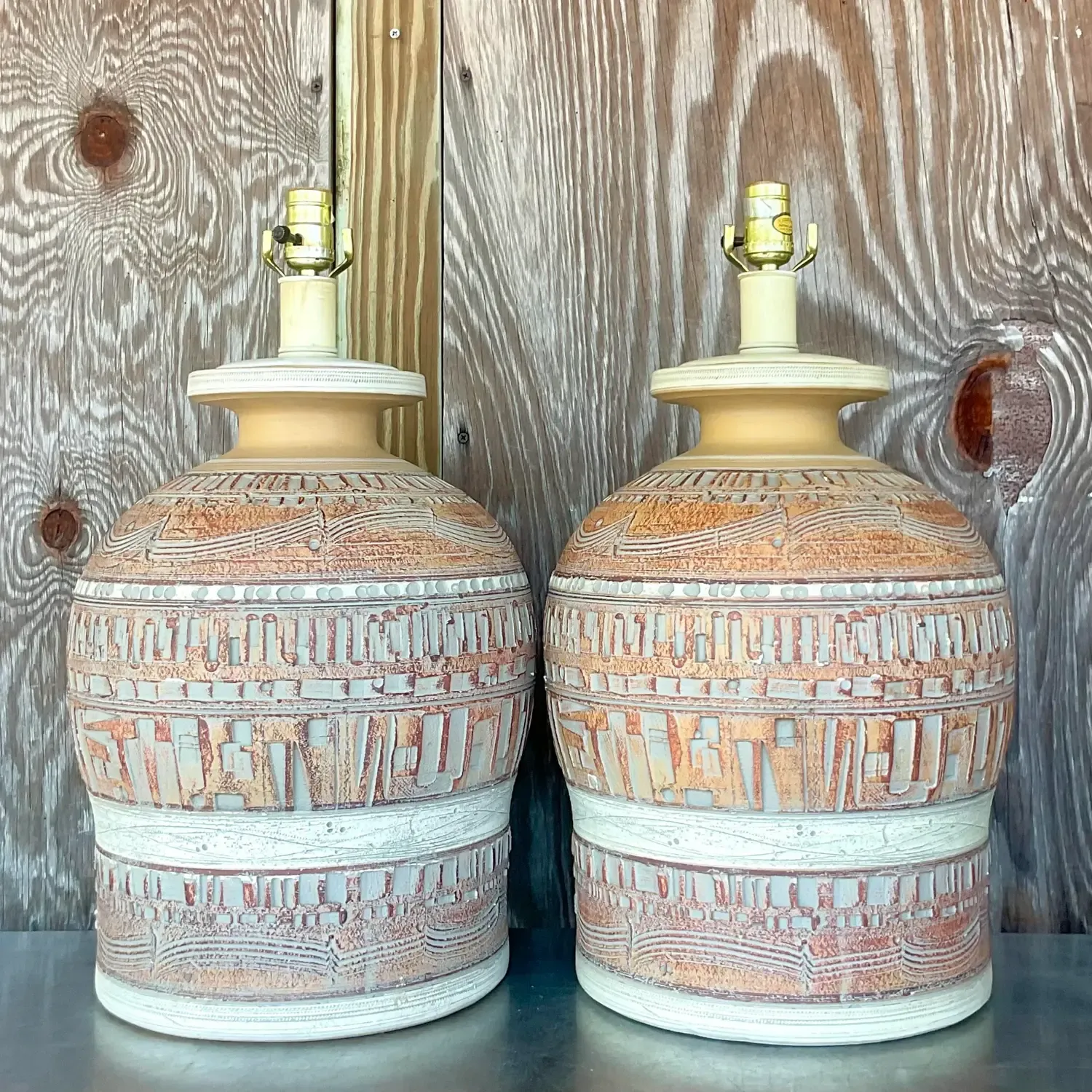 Vintage Boho 1970s Casual Lamps - a Pair — additional photo 2