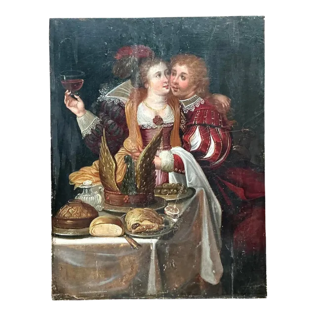 Vintage Boho 19th Century Figural Painting on Board - Oil Paint, 19W x 25.25H — additional photo 2