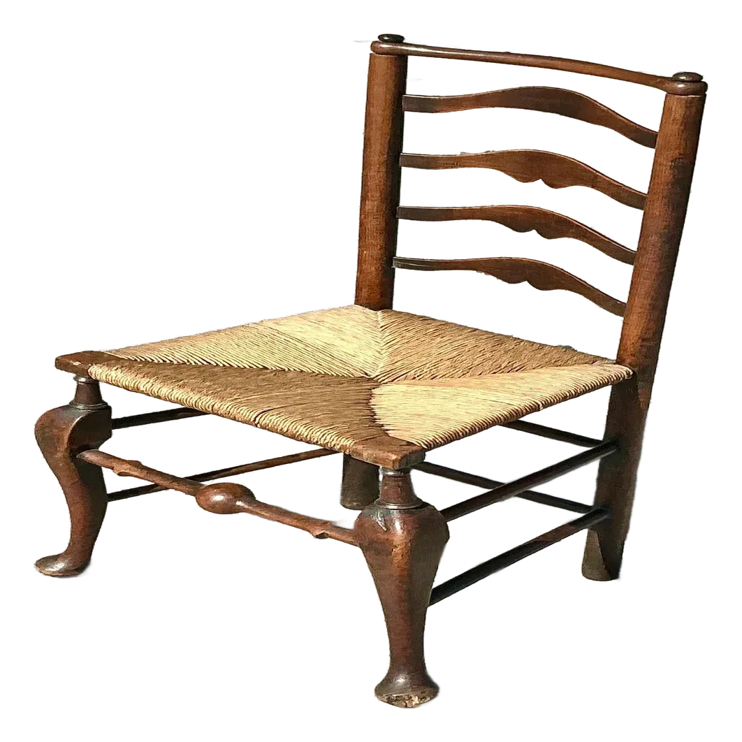 Vintage Boho 19th Century Ladderback Chair