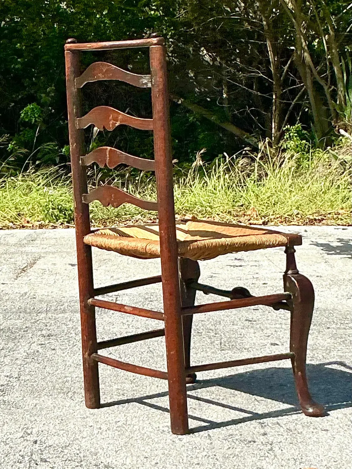 Vintage Boho 19th Century Ladderback Chair — additional photo 4