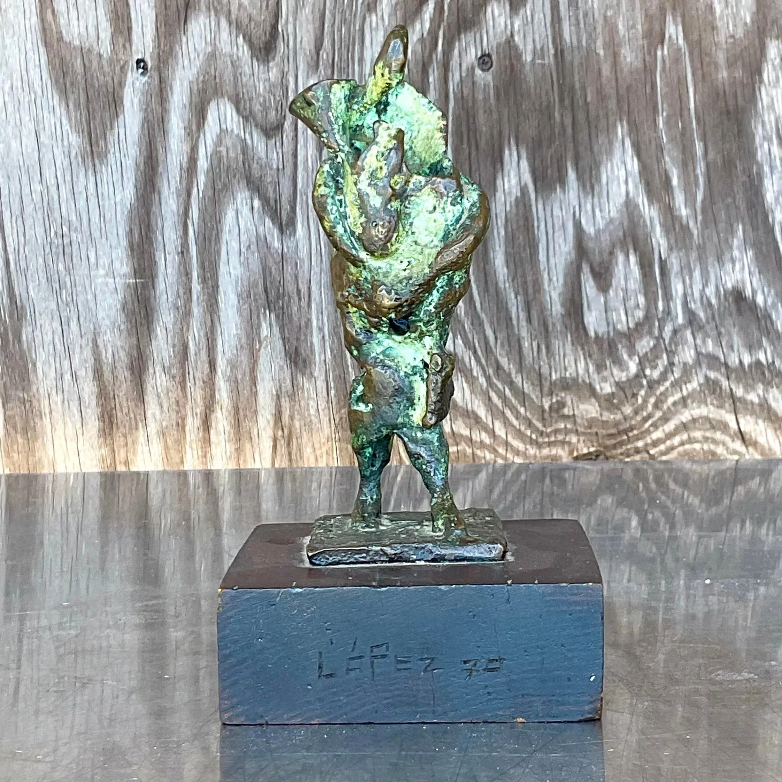 Vintage Boho Abstract Bronze Sculpture — additional photo 1