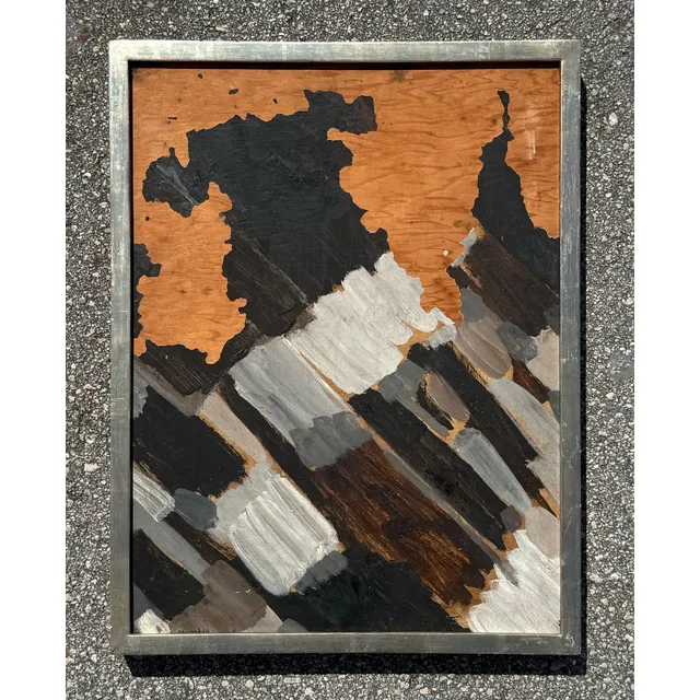 Vintage Boho Abstract Mixed Media on Wood — additional photo 3