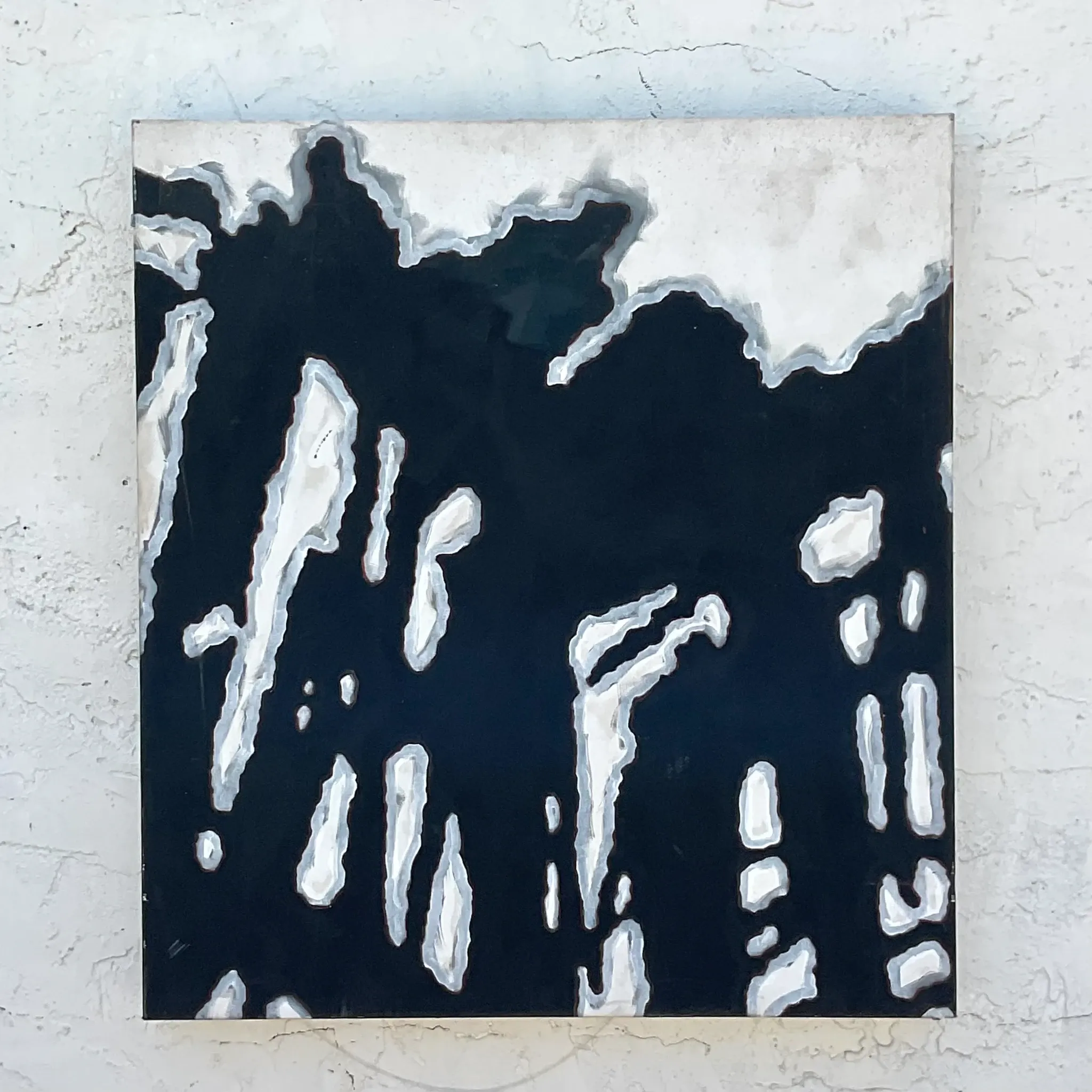 Vintage Boho Abstract Oil Painting on Canvas — additional photo 1