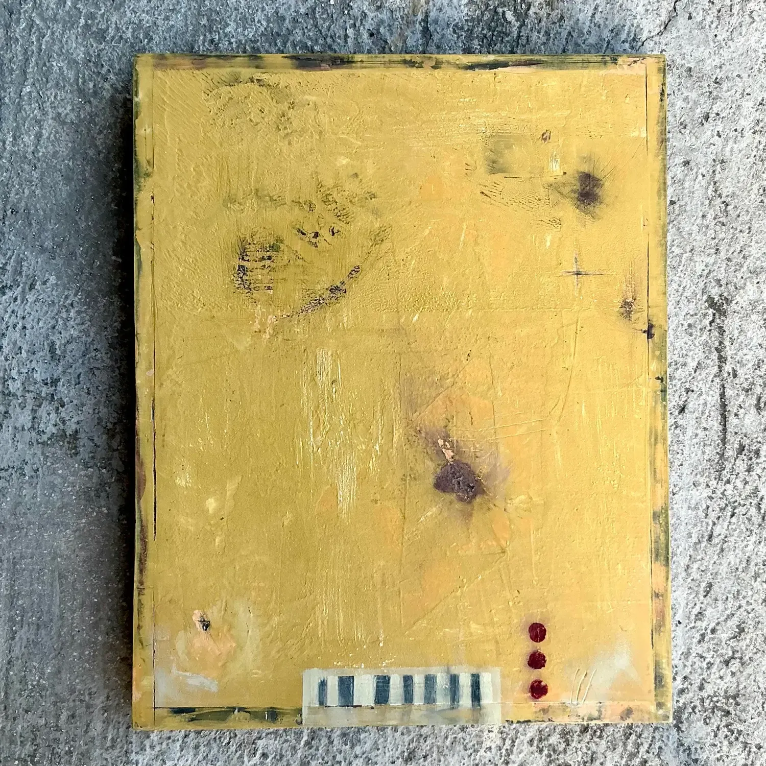 Vintage Boho Abstract Original Oil Painting on Canvas - Canvas, 16W x 20H — additional photo 1