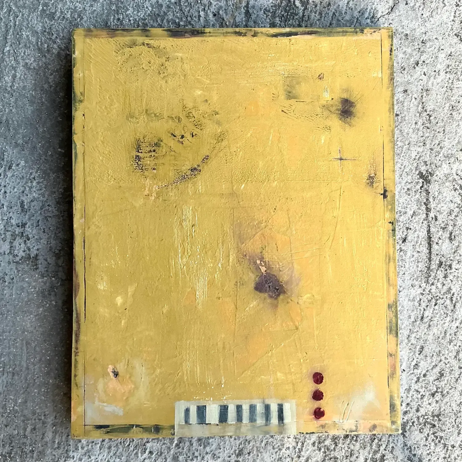 Vintage Boho Abstract Original Oil Painting on Canvas - Canvas, 16W x 20H — additional photo 2