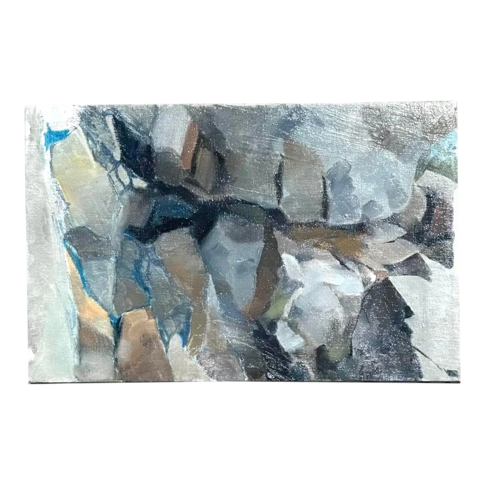 Vintage Boho Abstract Original Oil Painting on Canvas - Oil Paint, 20W x 13H — additional photo 3