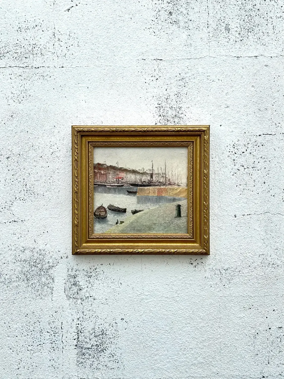Vintage Boho Abstract Seascape Oil on Board — additional photo 5
