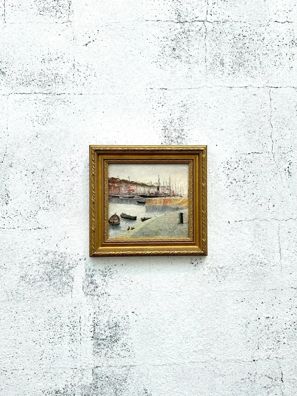 Vintage Boho Abstract Seascape Oil on Board — additional photo 4