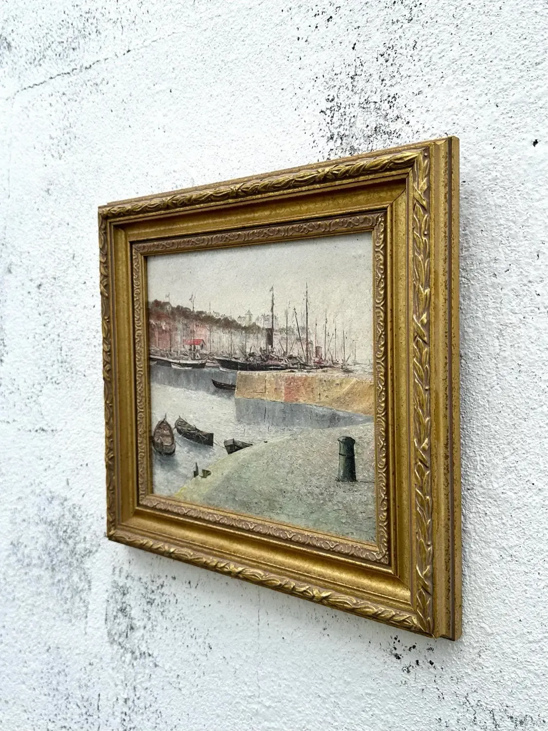 Vintage Boho Abstract Seascape Oil on Board — additional photo 6
