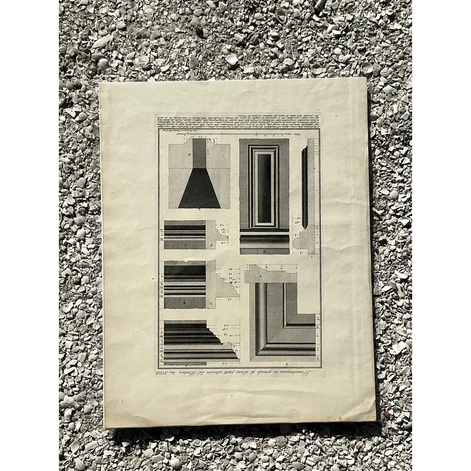 Vintage Boho Architectural Original Print — additional photo 1