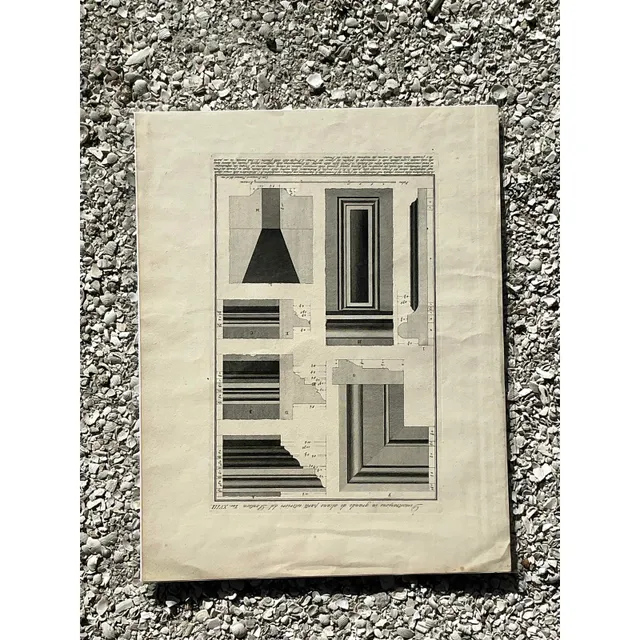 Vintage Boho Architectural Original Print — additional photo 1