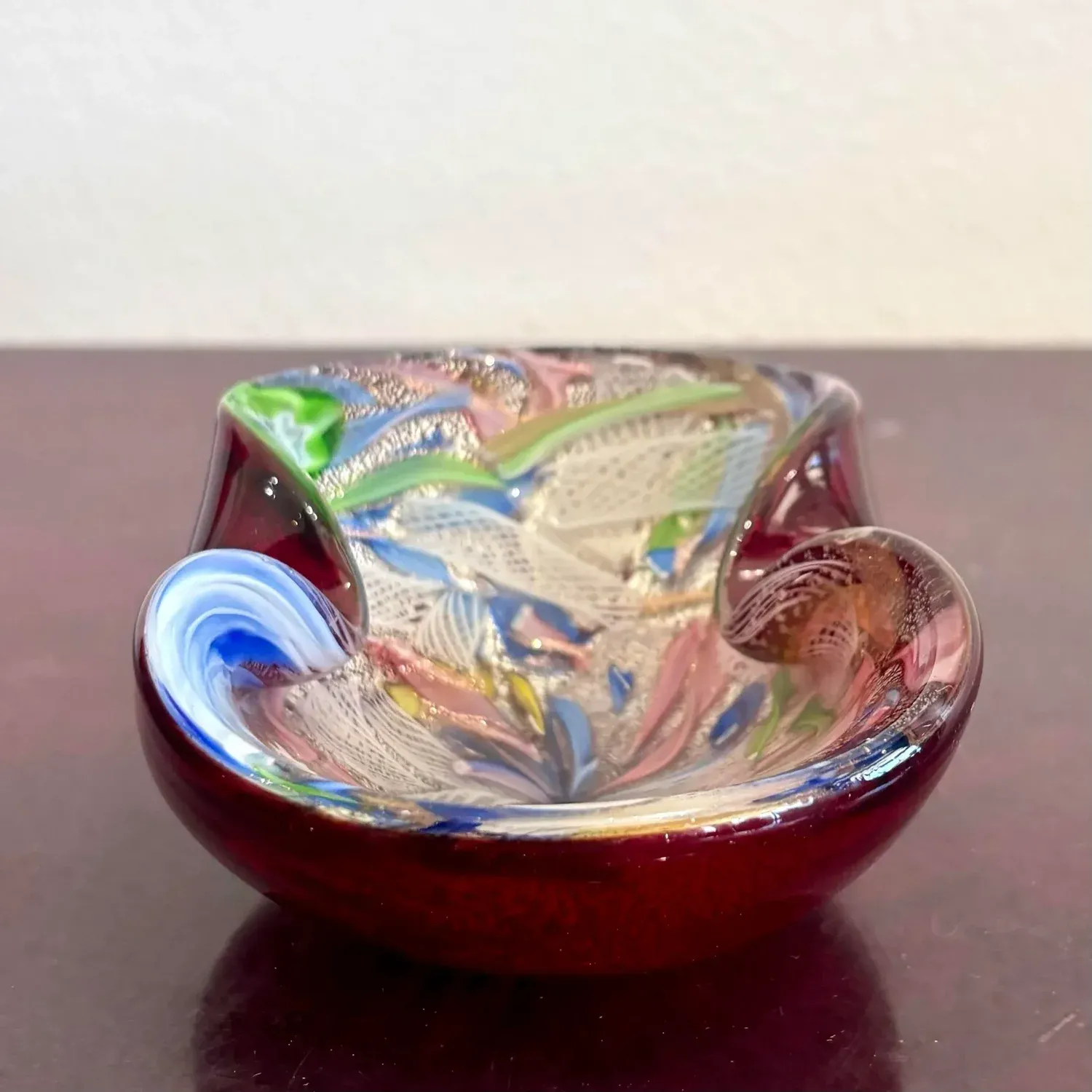 Vintage Boho Art Glass Bowl After Murano — additional photo 1